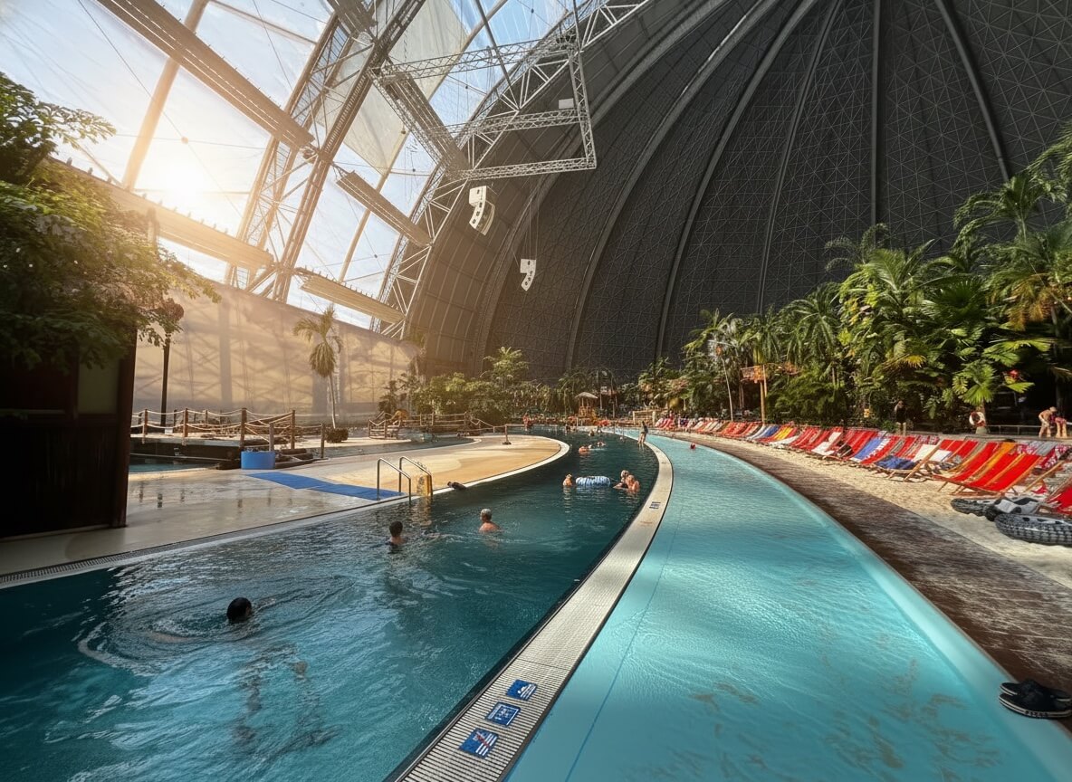 Leniwa rzeka Tropical Island wnętrze pod kopułą